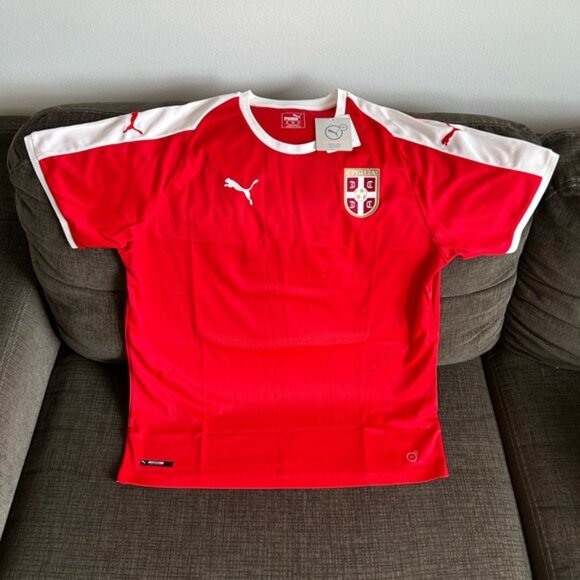 Puma Authentic Serbia National Team Home Soccer Jersey Men’s Sz: XL - Picture 1 of 6